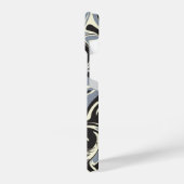 Spill - zwart, grijs en crème iPhone hoesje (Linkerkant)