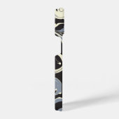 Spill - zwart, grijs en crème iPhone hoesje (Rechterkant)