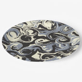 Spill - zwart, grijs en crème papieren bordje (Gekanteld)