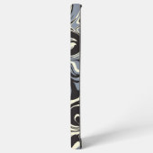 Spill - zwart, grijs en crème samsung galaxy hoesje (Linkerkant)