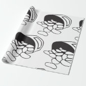 Spilled Beans Black and White Outline Cadeaupapier (Uitgerold)