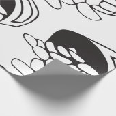 Spilled Beans Black and White Outline Cadeaupapier (Hoek)