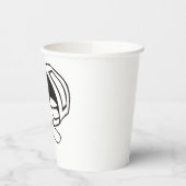 Spilled Beans Black and White Outline Papieren Bekers (Links)