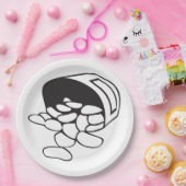 Spilled Beans Black and White Outline Papieren Bordje (Feest)