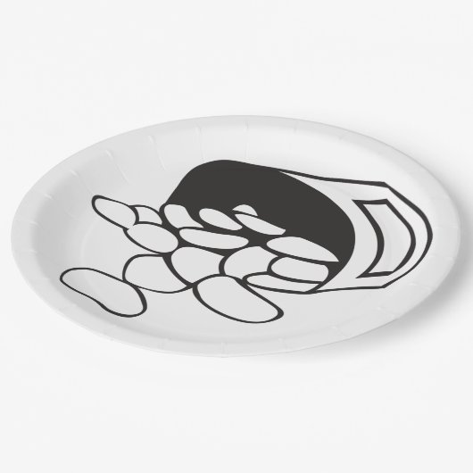 Spilled Beans Black and White Outline Papieren Bordje (Gekanteld)