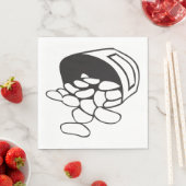 Spilled Beans Black and White Outline Servet (Insitu)