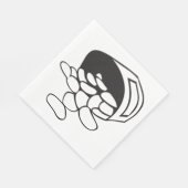 Spilled Beans Black and White Outline Servet (Hoek)