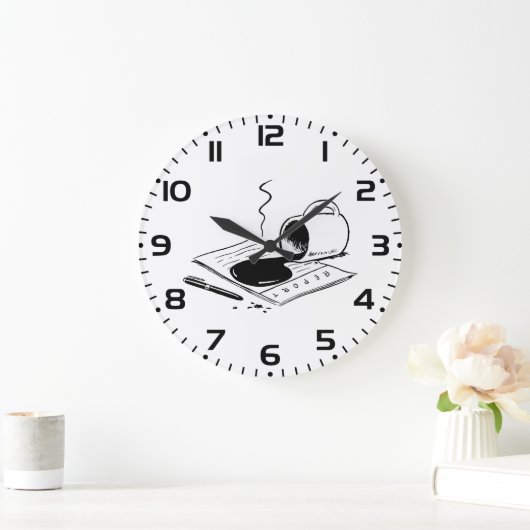 Spilled Coffee on Report Funny Office Mishap Grote Klok (Huis)