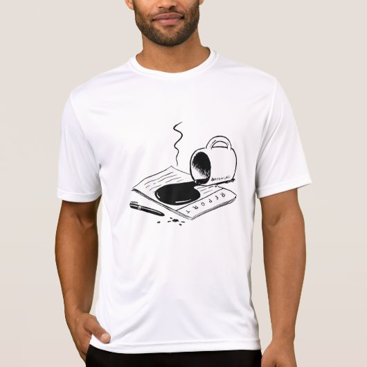 Spilled Coffee on Report Funny Office Mishap T-shirt (Voorkant)