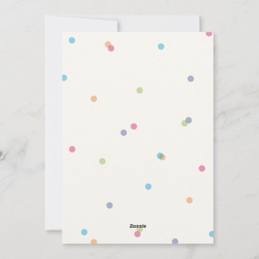 Spilled Confetti- New Year's Flat Photo Card Feestdagenkaart (Achterkant)