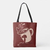 Spilled Drama – Artistic Coffee Mok Illustratie D Tote Bag (Achterkant)