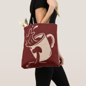 Spilled Drama – Artistic Coffee Mok Illustratie D Tote Bag (Dichtbij)