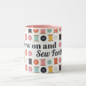 Spillen van Buttonnen van schroefdraad of van naai Tweekleurige Koffiemok (Center)