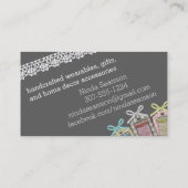 Spillen van schroefdraad, naaigarend naadwerk visitekaartje (Achterkant)