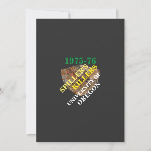 SPILLER DORMITORY UNIVERSITY OF OREGON JERSEY KAART (Achterkant)
