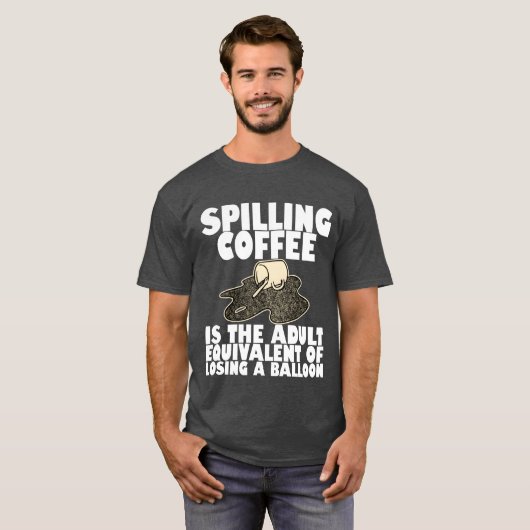 Spilling Coffee Is Like Losing A Balloon4 boy T-shirt (Voorkant volledig)