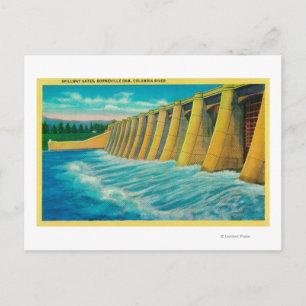 Spillway Gates op Bonneville Dam Briefkaart