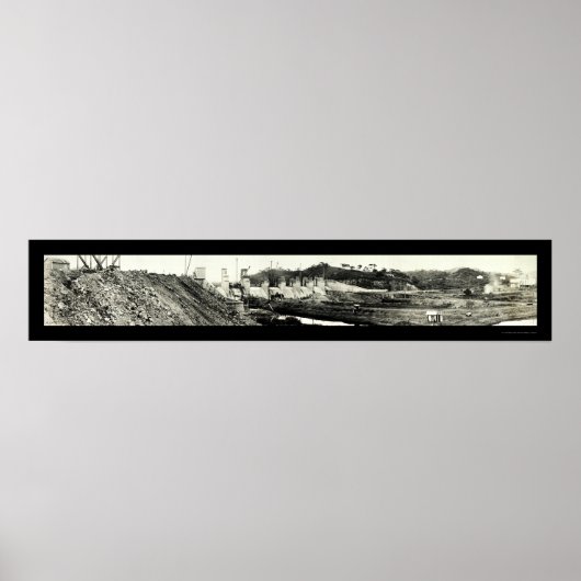 Spillway Panama Canal Foto 1913 Poster (Voorkant)