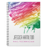 Spilt Rainbow Nail Pools - Nail Technicien Notitieboek (Voorkant)
