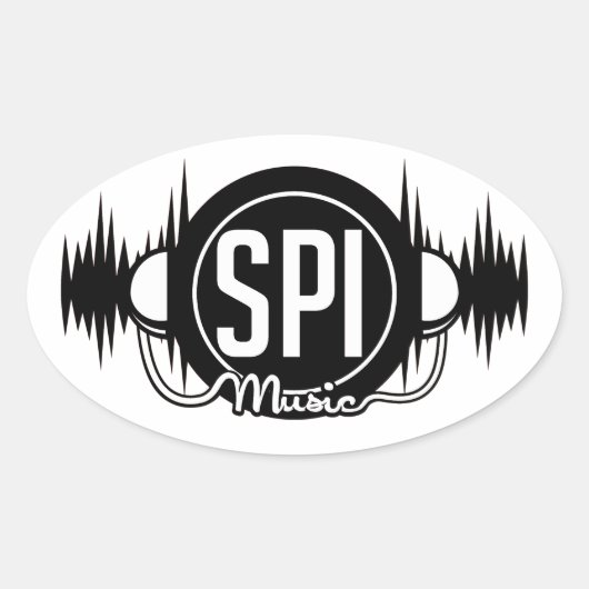 SPIMUSICINC Logo Zwart - Sticker (Voorkant)