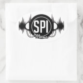 SPIMUSICINC Logo Zwart - Sticker (Tas)