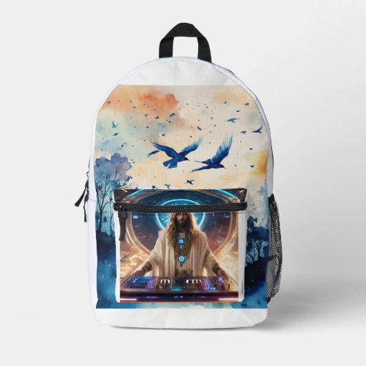 "Spin and Style: DJ Beats Design bag" Bedrukte Rugzak (Voorkant)