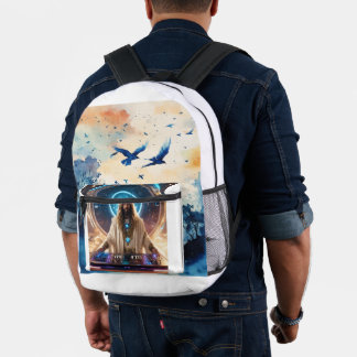 "Spin and Style: DJ Beats Design bag" Bedrukte Rugzak