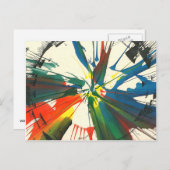 Spin-Art. 1974. Mijn allereerste kunstwerk. Briefkaart (Voorkant / Achterkant)