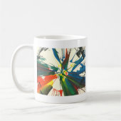 Spin-Art. 1974. Mijn allereerste werkstuk Koffiemok (Links)