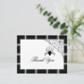 Spin bedankt Halloween Black Briefkaart (Staand voorkant)