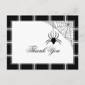 Spin bedankt Halloween Black Briefkaart (Voorkant)
