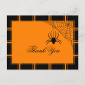 Spin bedankt je Halloween Black/Oranje Briefkaart (Voorkant)