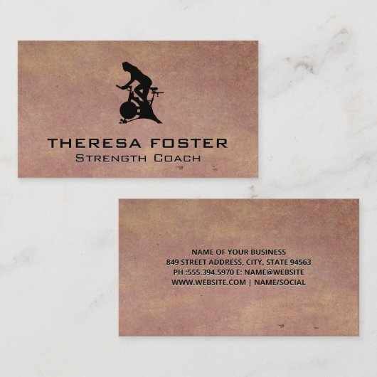 Spin Bike Personal Trainer Visitekaartje (Voorkant / Achterkant)