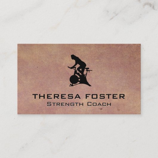 Spin Bike Personal Trainer Visitekaartje (Voorkant)