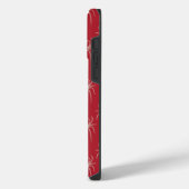 Spin - Bloedrood en Botwit iPhone Hoesje (Linkerkant)
