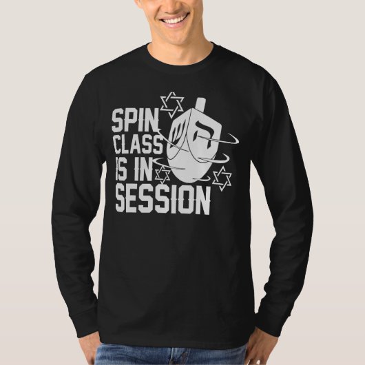 Spin Class is in Session Dreidel Funny Hanukkah Je T-shirt (Voorkant)
