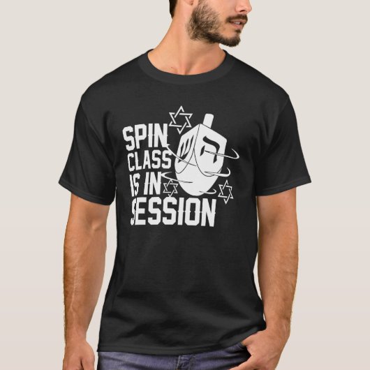 Spin Class is in Session Dreidel Funny Hanukkah Je T-shirt (Voorkant)