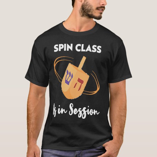 Spin Class Is In Session  Happy Chanukkah T-shirt (Voorkant)