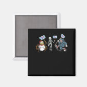 spin |Dode schedel Running Skeleton Snowman Spider Magneet (Voorkant / Achterkant)