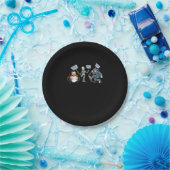 spin |Dode schedel Running Skeleton Snowman Spider Papieren Bordje (Feest)