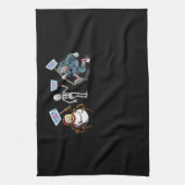 spin |Dode schedel Running Skeleton Snowman Spider Theedoek (Verticaal)