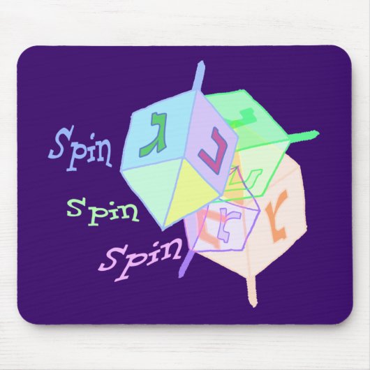 Spin Dreidels Mousepad Muismat (Voorkant)