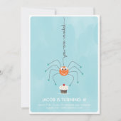 Spin en een cupcake Birthday Party Invitation Kaart (Voorkant)