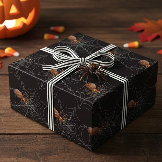 Spin en spinnenweb cadeaupapier