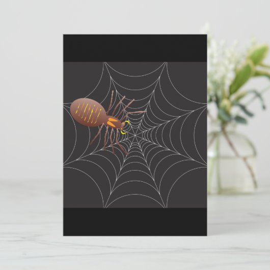 Spin en spinnenweb kaart (Staand voorkant)