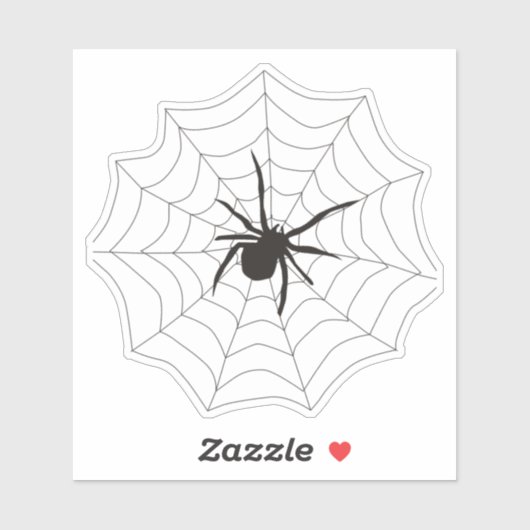 Spin en web Custom-Cut Vinyl Sticker (Vel)