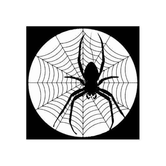 Spin en web silhouet kunst stempel (Afrduk)