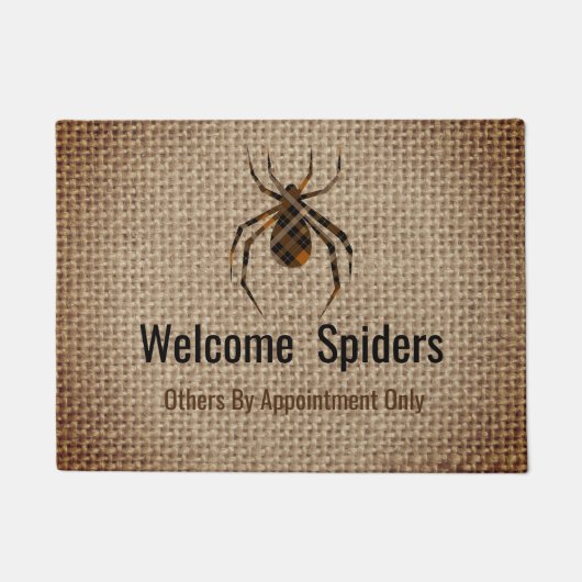 Spin - Funny Welcome - burlap look Deurmat (Voorkant)