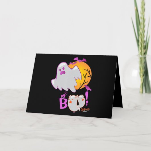 Spin Geschenk Boo Geest Vleermuizen Spin Creepy Ha Kaart (Voorkant)