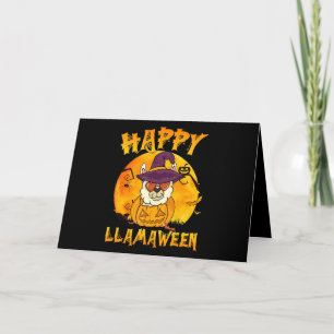 Spin Geschenk Gelukkig Llamaween Llama Heks Spin Kaart